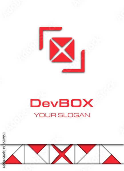 Fototapeta Creative box logo concept