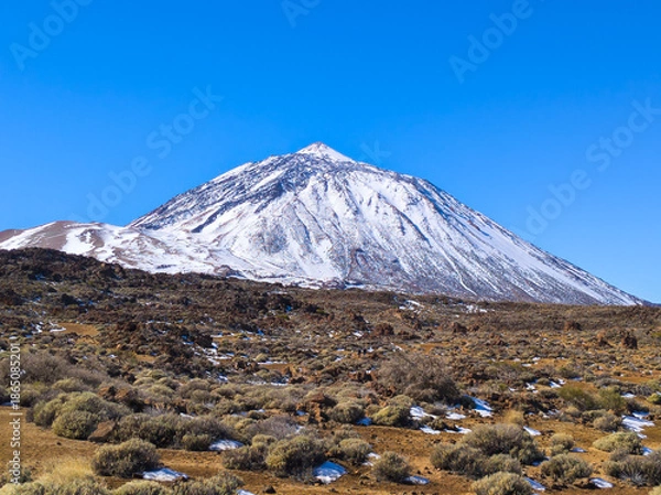 Obraz Snowy Mount Teide Volcano Peak