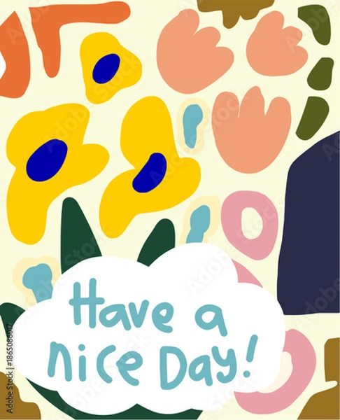 Obraz Modern Abstract Composition with Positive Affirmation