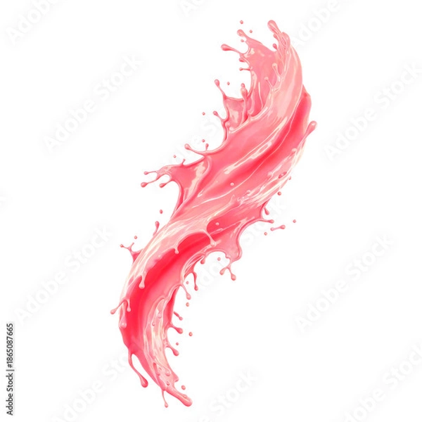Obraz Pink Liquid Splash Isolated