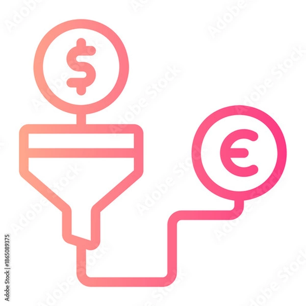 Obraz euro gradient icon