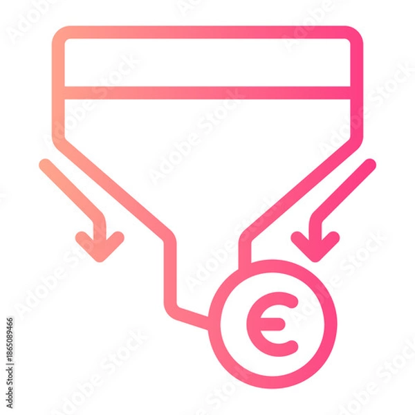 Obraz sales pipeline gradient icon