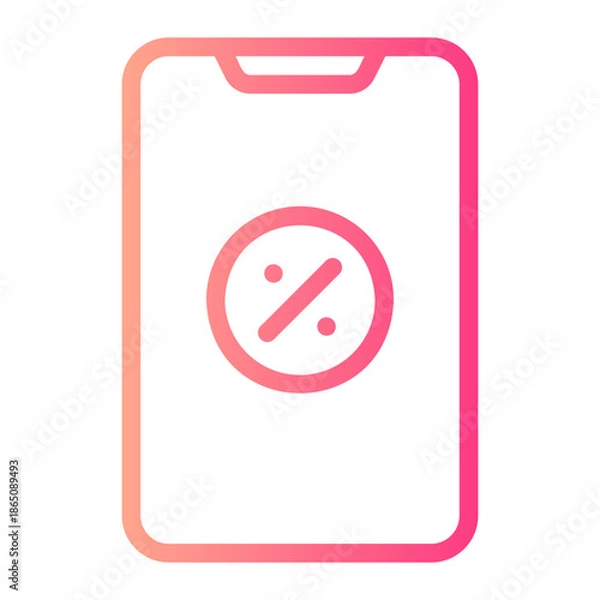 Obraz smartphone gradient icon