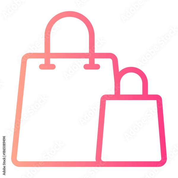 Obraz shopping bags gradient icon