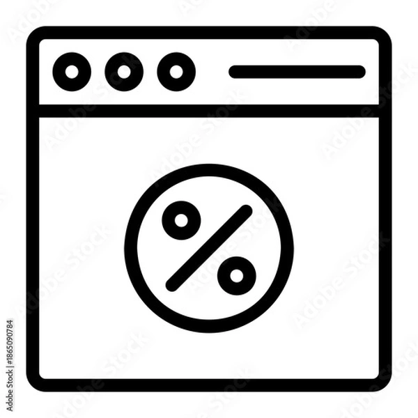 Obraz browser line icon