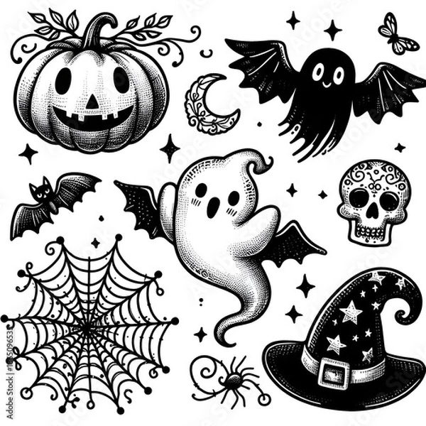 Obraz halloween seamless pattern