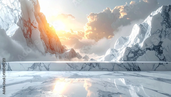 Obraz Clean marble background, copy space,