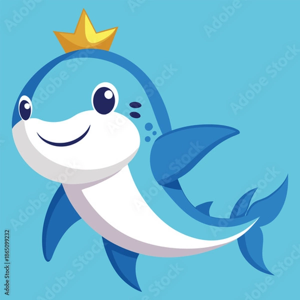 Obraz Cute Shark Cartoon Character Vector