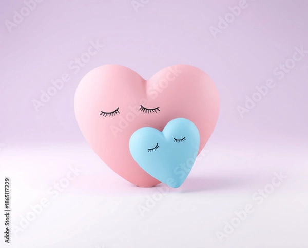 Obraz pink heart shaped balloon