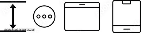 Obraz Responsive Layout and Device Screen Icons for Web Design
