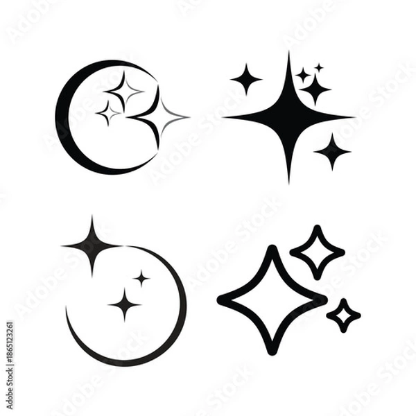 Obraz sparkling star logo icon