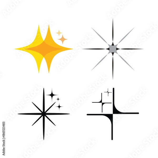 Obraz sparkling star logo icon