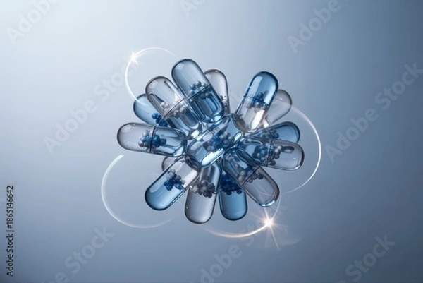 Obraz Translucent capsules in artistic arrangement