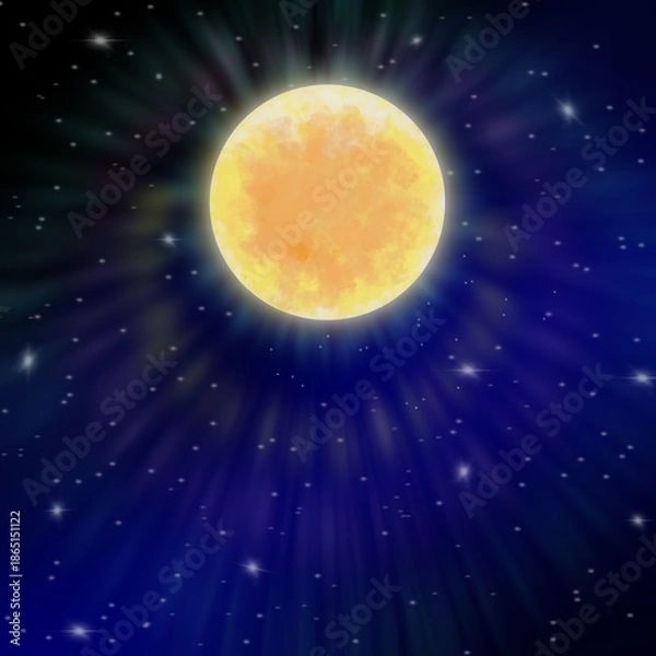 Obraz night sky with moon