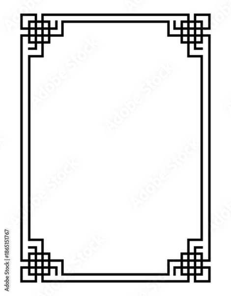 Obraz Sophisticated geometric border design for creative projects, adding elegance and style to any layout or composition