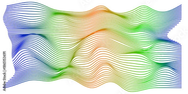 Obraz Abstract rainbow polygonal poly background, 3d render.