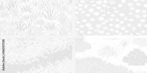 Obraz Abstract white and grey patterns creating a textured fragmented visual composition