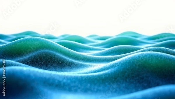 Obraz A wave pattern interwoven with deep blue and light blue