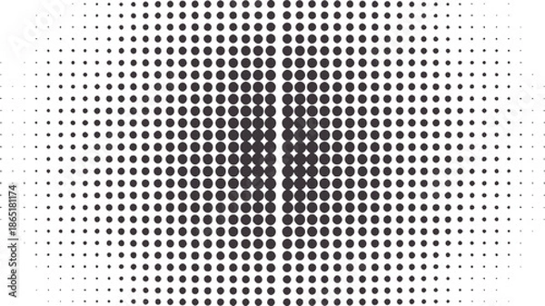 Obraz Seamless black and halftone texture pattern with diagonal gradient effect
