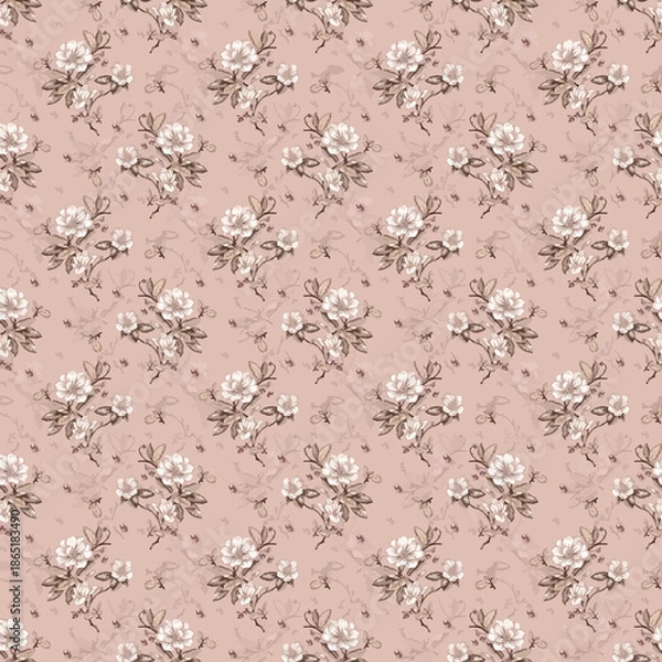 Fototapeta seamless pattern with flowers