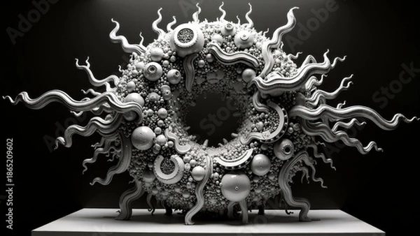 Obraz Mechanical Explosion Structure Art Drawing