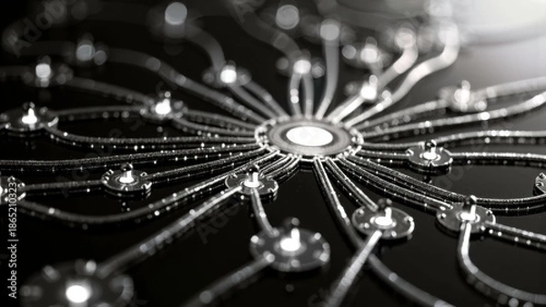 Obraz Black Weapon Node Art Chart