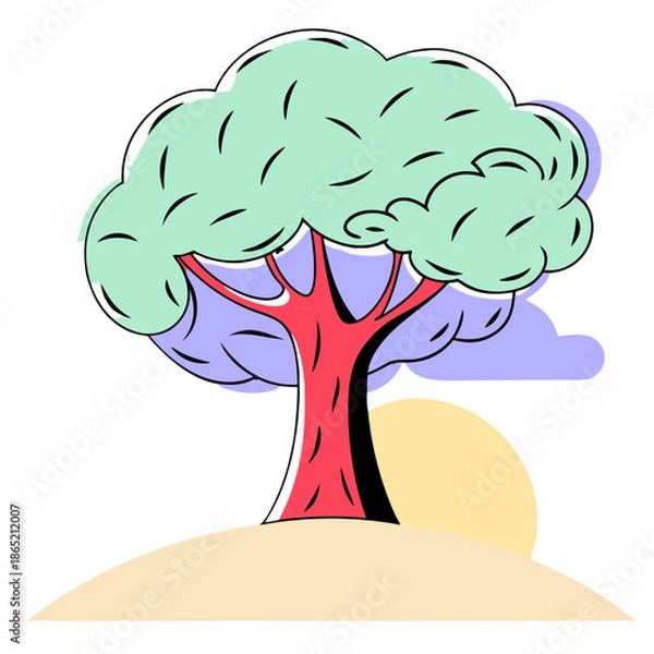 Obraz abstract tree vector illustration