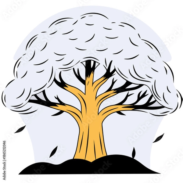 Obraz vector tree silhouette