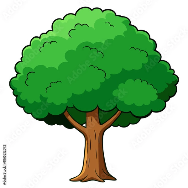 Obraz green tree vector illustration