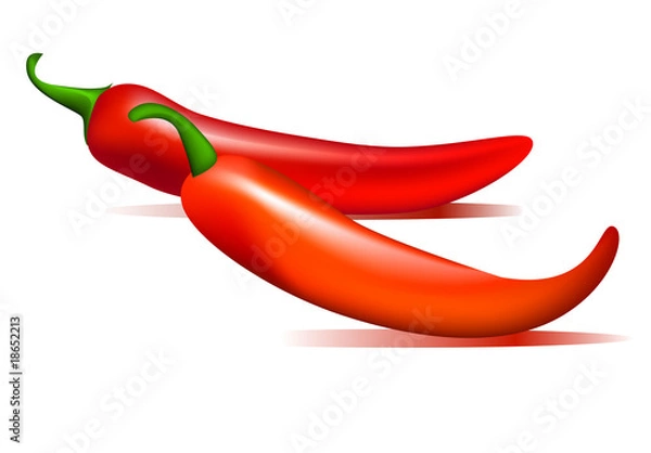 Obraz Red hot vector chili