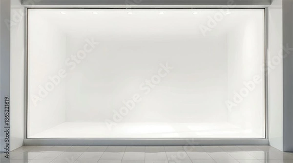 Obraz Empty display window symbolizing anti Valentine retail statement