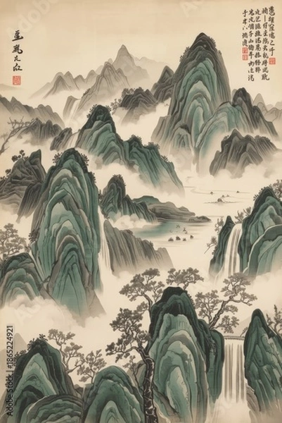 Obraz Temple Above the Cloud Sea