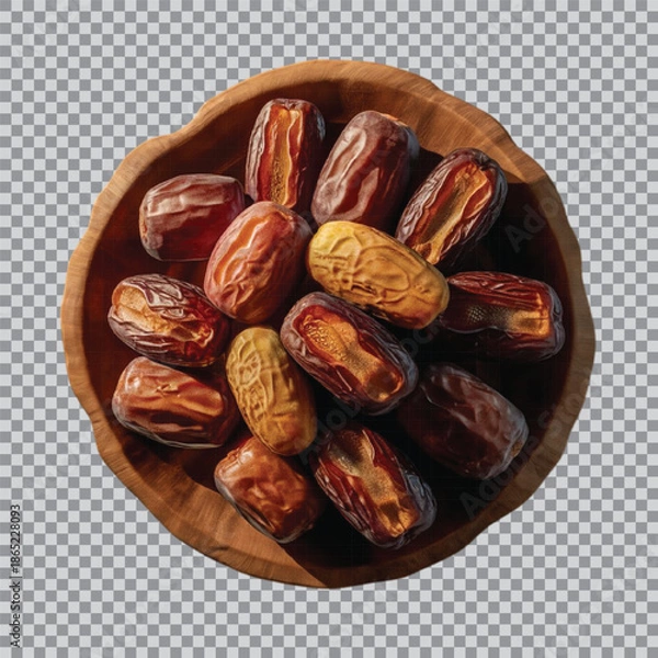 Obraz Dates on a wooden table