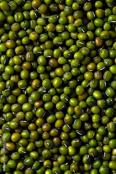 Obraz Green Mung Beans Texture Background in Natural Pattern