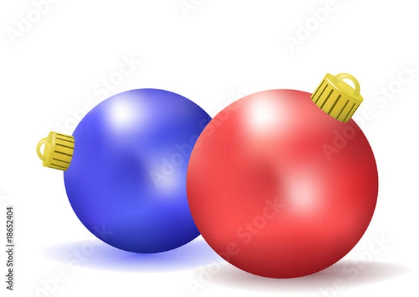 Obraz Two christmas balls