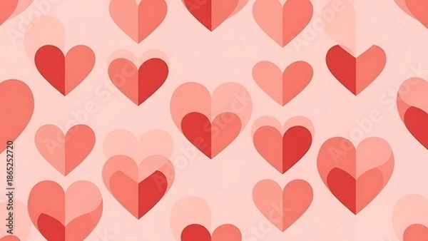Obraz Valentine's day heart pattern background