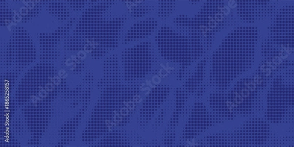 Obraz Dots halftone blue color pattern gradient texture with technology digital background. Dots pop art comics with summer background.
