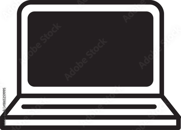 Obraz ノートパソコンのフラットアイコンイラスト
