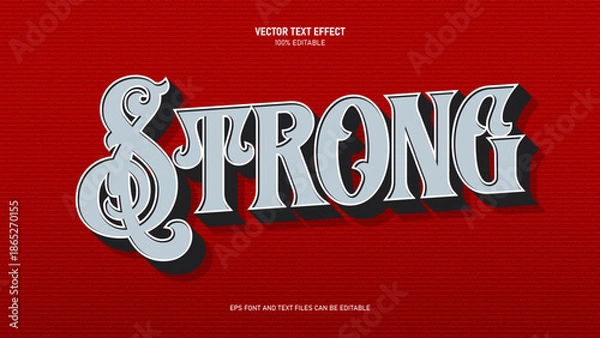 Obraz Strong  Retro vintage text effect style