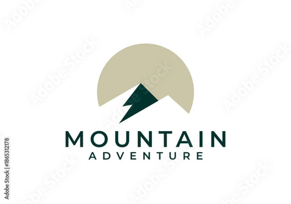 Obraz abstract simple mountain logo design inspiration