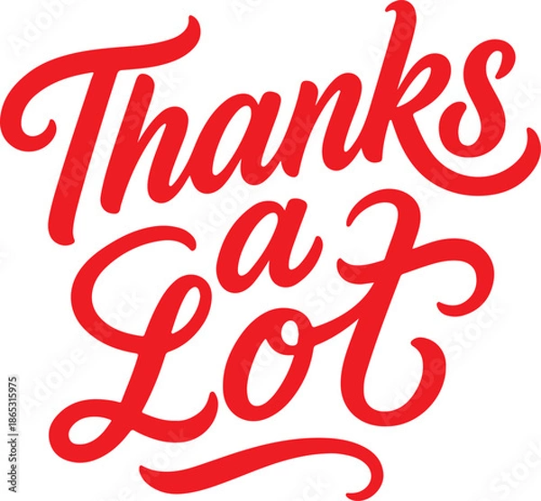 Obraz Redthanksalotcalligraphy