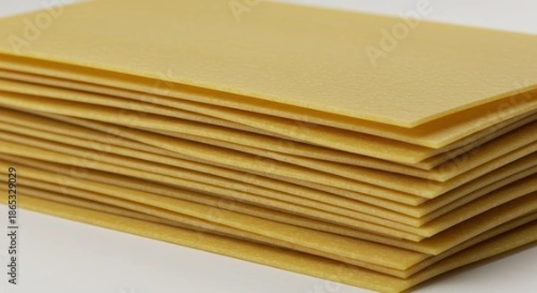 Obraz Stacked, thin, golden sheets form layers