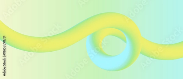 Obraz Vibrant Yellow Blue Gradient Wave Design Element