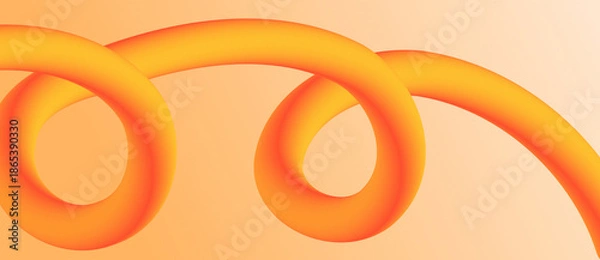 Obraz Vibrant Orange Loops On Gradient Background
