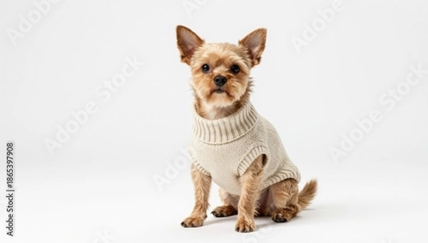 Obraz yorkshire terrier on white background