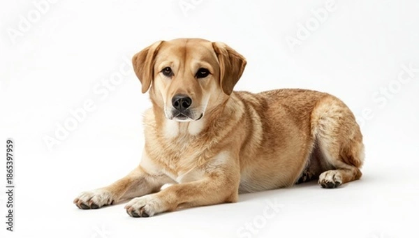 Obraz dog on white background