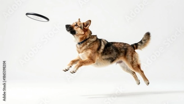 Obraz dog on white background
