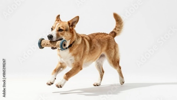 Obraz dog on white background