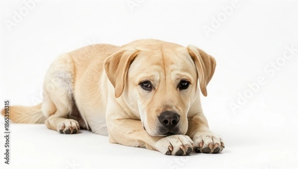 Obraz dog on white background
