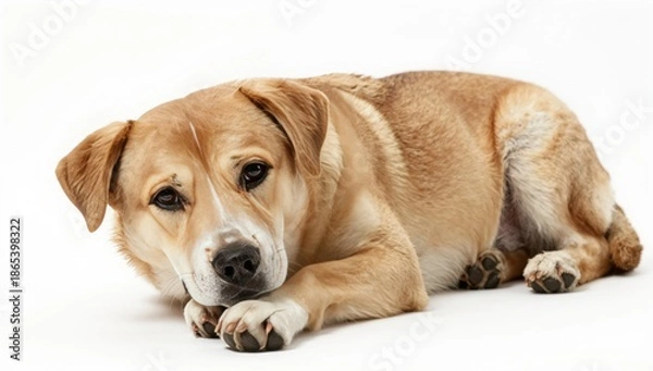 Obraz dog on white background